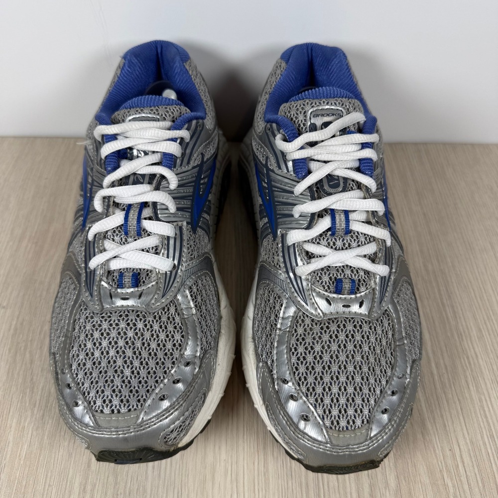 Brooks Ariel Silver Blue White Running Shoes Womens 7 Wide D 1201161D604 Sneaker - Picture 3 of 5